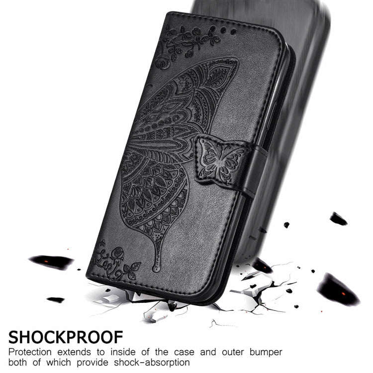 For Huawei nova 11i / Enjoy 60 Pro Butterfly Love Flower Embossed Flip Leather Phone Case(Black)