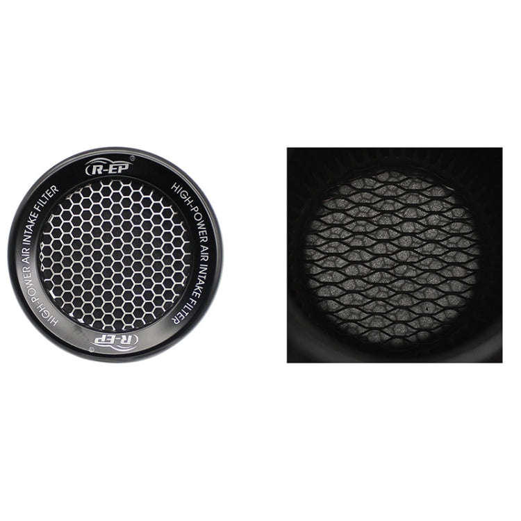 XH-UN077-079 Car High Flow Cold Cone Engine Air Intake Filter, Size:63mm(Black)