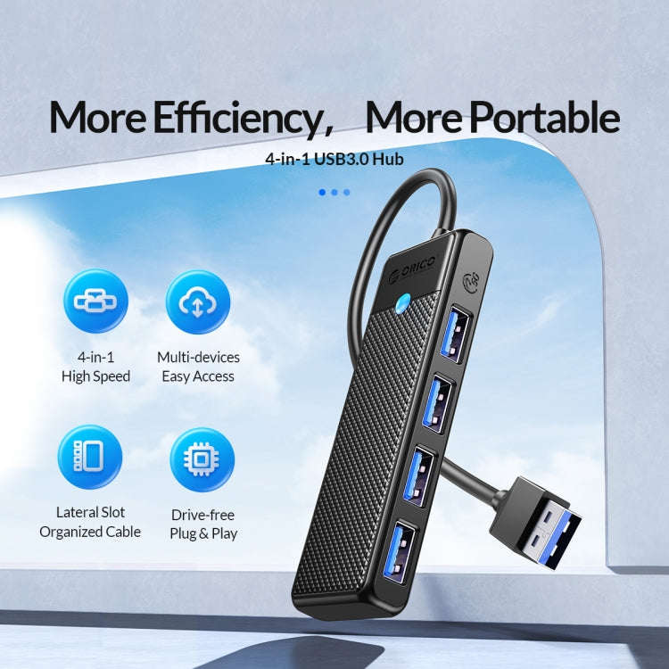 ORICO PAPW4A-U3 4 in 1 USB to USB Multi-function Docking Station HUB Adapter(Black)