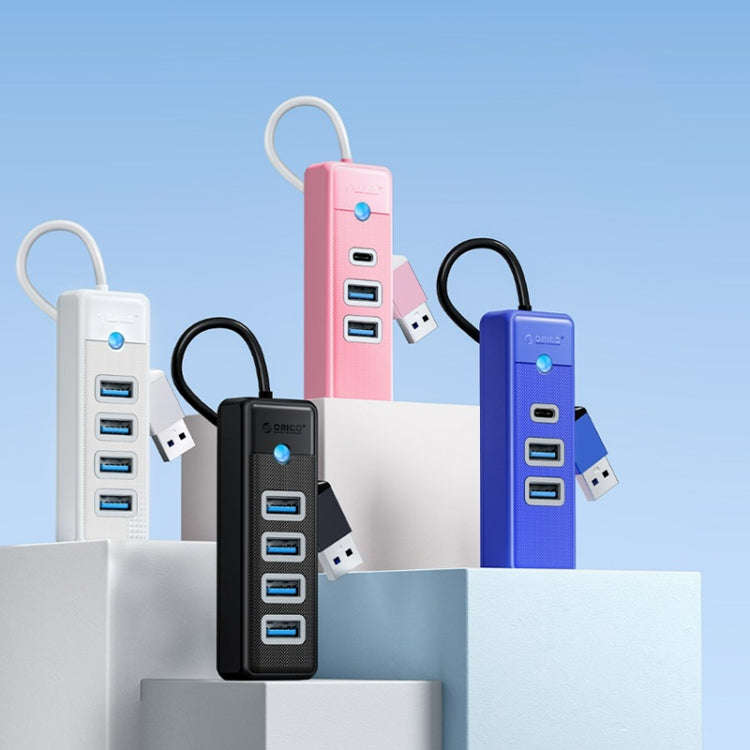 ORICO PW4U-C3 4 in 1 USB to USB Multifunctional Docking Station HUB Adapter (Blue)