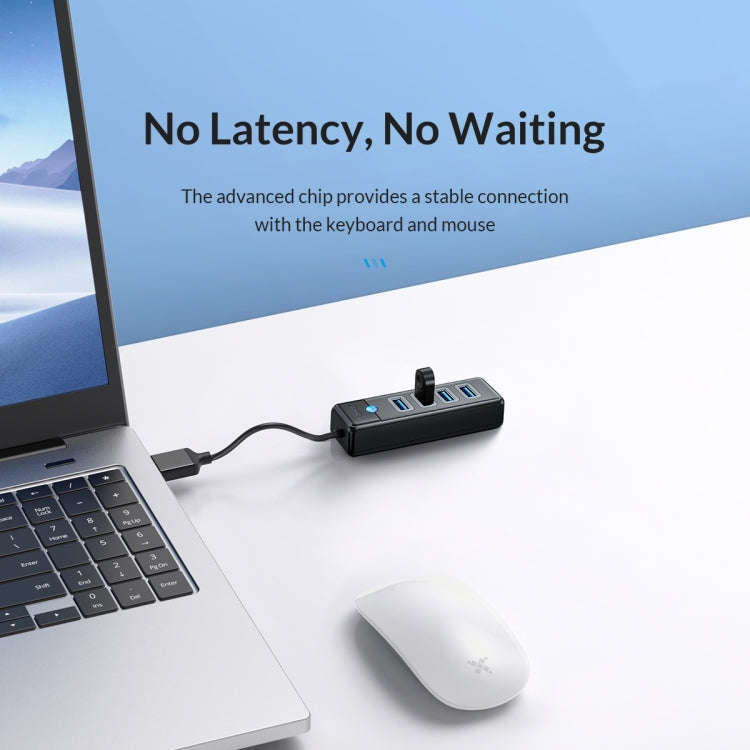 ORICO PW4U-C3 4 in 1 USB to USB Multifunctional Docking Station HUB Adapter (Blue)