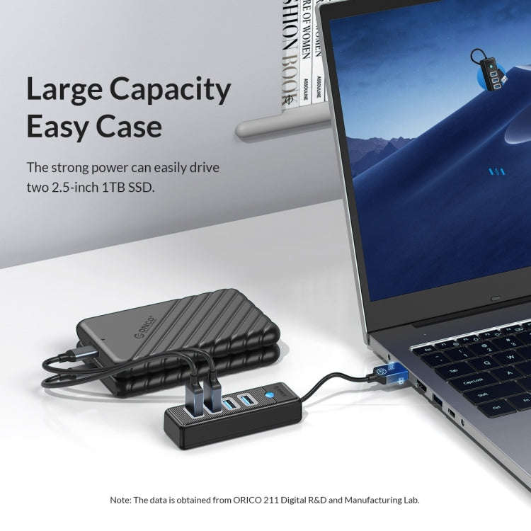 ORICO PW4U-C3 4 in 1 USB to USB Multifunctional Docking Station HUB Adapter (Blue)