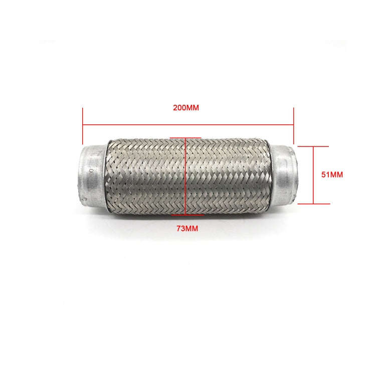 XH-6172 Car Muffler Exhaust Pipe Silencer Nozzle Stainless Steel Exhaust, Size:57mm(Silver)