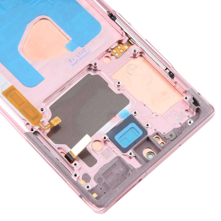For Samsung Galaxy Note20 SM-N980 6.67 inch OLED LCD Screen Digitizer Full Assembly with Frame(Pink)