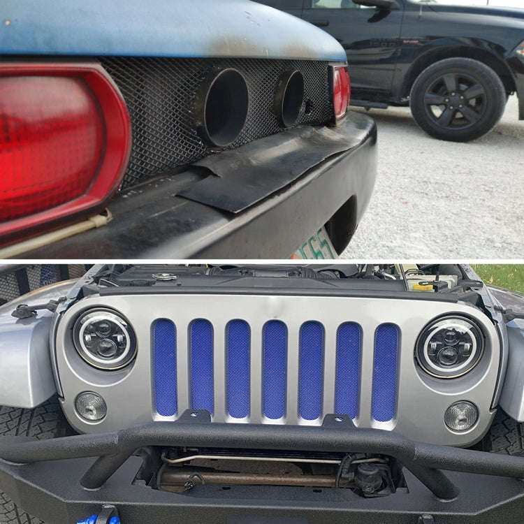 XH-6013 100x33cm Universal Car Grill Mesh Aluminum Alloy Grille Insert Bumper, Type:Small Hole(Si...