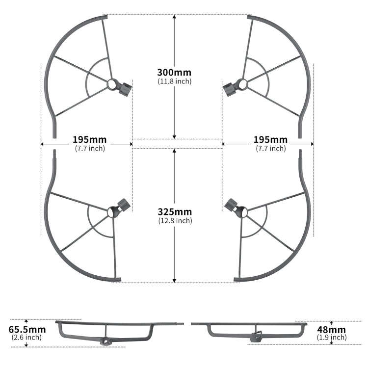 For DJI Mavic 3 Pro STARTRC Drone Propeller Protective Guard Anti-collision Ring(Grey)