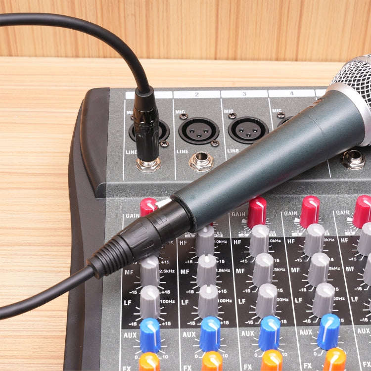 6.35mm 1/4 TRS Male to XLR 3pin Female Microphone Cable, Length:3m