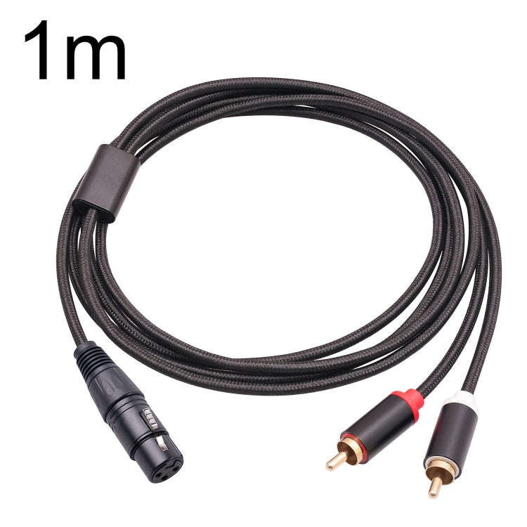 RCA20 XLR Female to Dual RCA Y-Splitter Audio Cable, Length:1m