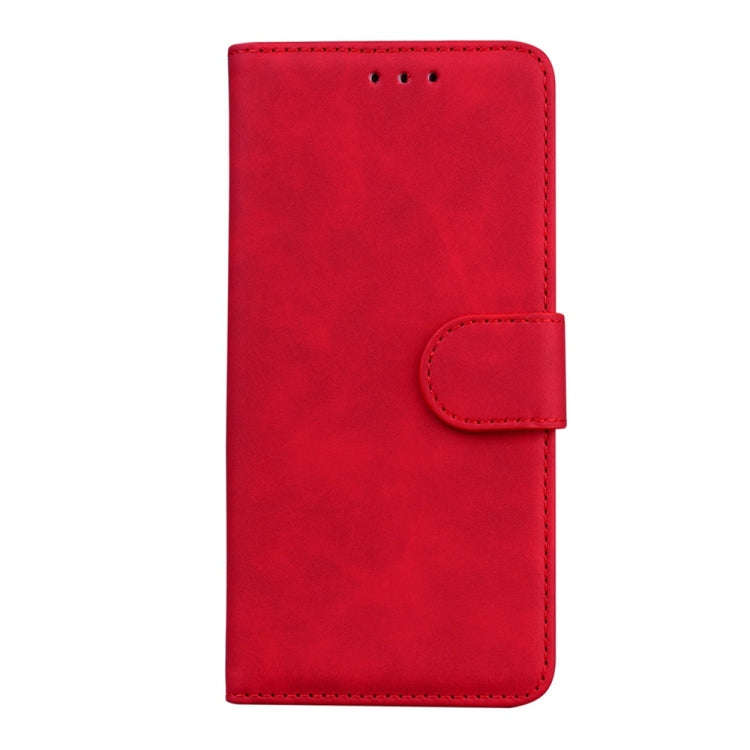 For Motorola Edge 2024 Skin Feel Pure Color Flip Leather Phone Case(Red)