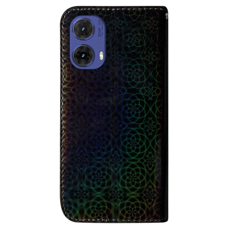For Motorola Moto G85 Colorful Magnetic Buckle Leather Phone Case(Black)