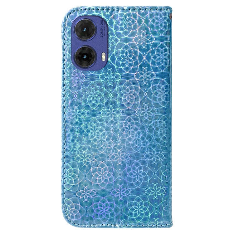 For Motorola Moto G85 Colorful Magnetic Buckle Leather Phone Case(Blue)