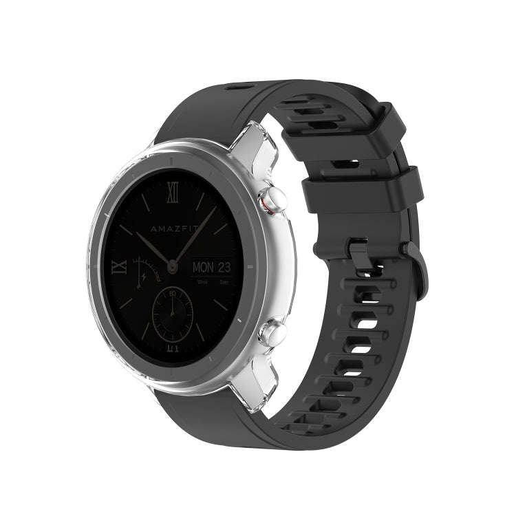 For Huami Amazfit GTR 42mm TPU Half Case Watch Case(Transparent White)