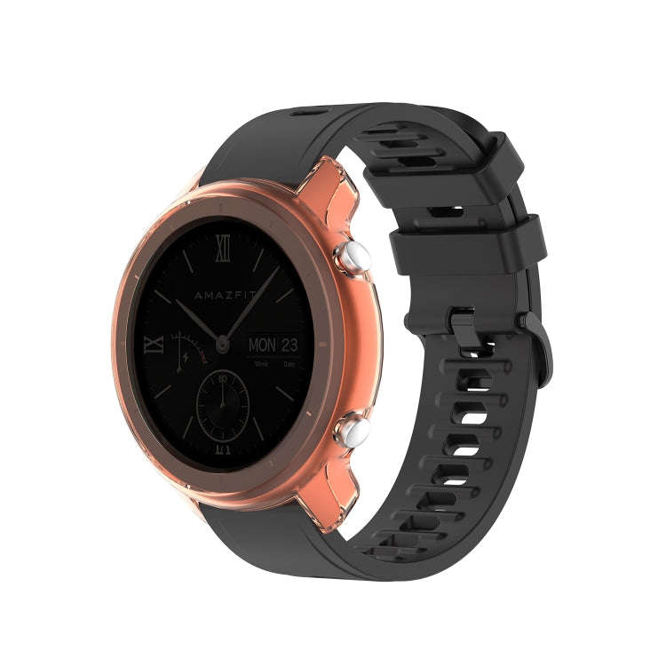 For Huami Amazfit GTR 42mm TPU Half Case Watch Case(Transparent Orange)