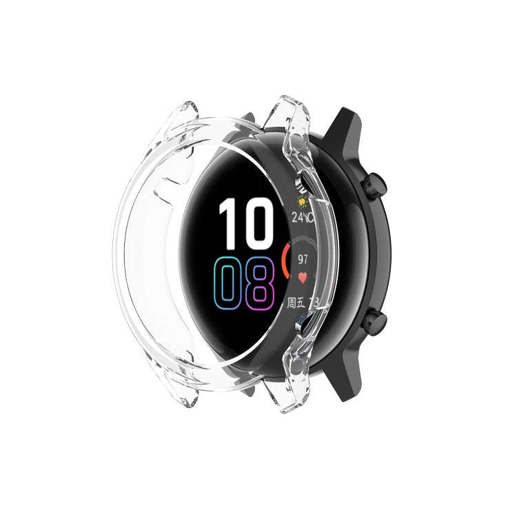 For Huawei Honor Magic watch2 46mm TPU Wrapped Empty Half Case Watch Case(Transparent White)
