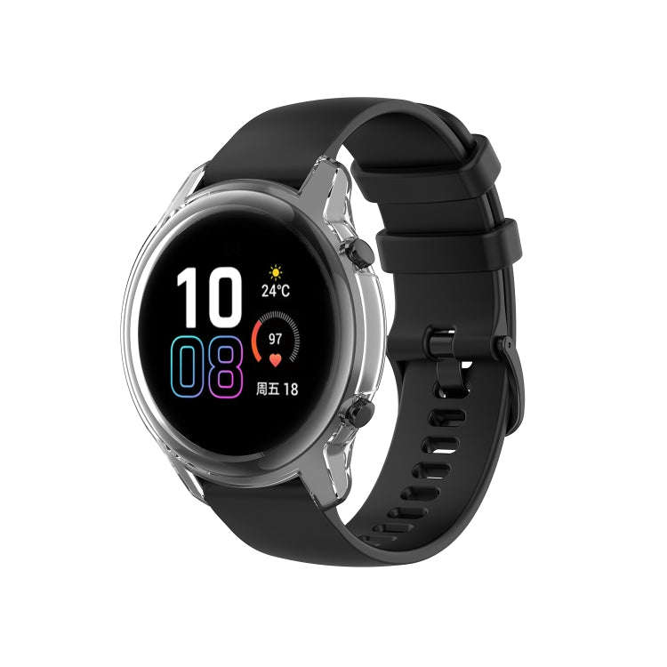 For Huawei Honor Magic watch2 46mm TPU Wrapped Empty Half Case Watch Case(Transparent White)