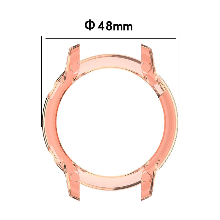 For Huawei Honor Magic watch2 46mm TPU Wrapped Empty Half Case Watch Case(Transparent Orange)