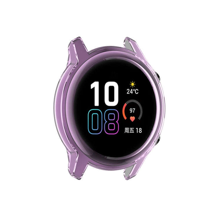 For Huawei Honor Magic watch2 46mm TPU Wrapped Empty Half Case Watch Case(Transparent Purple)