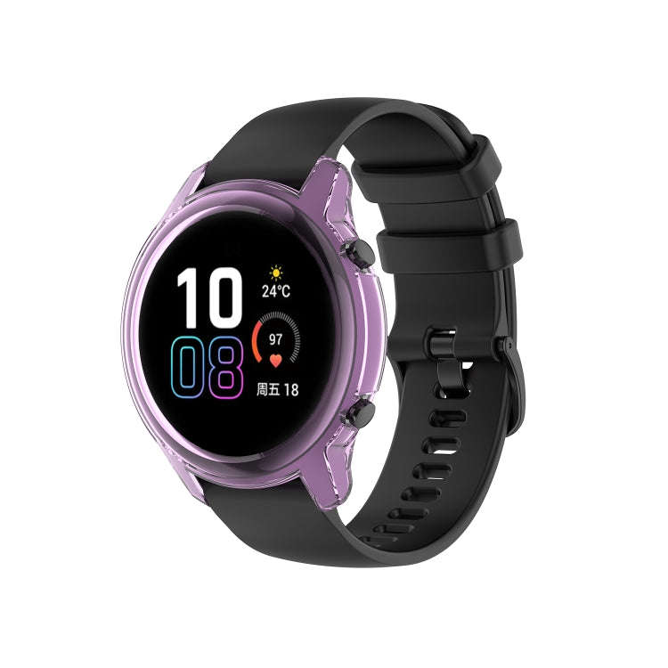 For Huawei Honor Magic watch2 46mm TPU Wrapped Empty Half Case Watch Case(Transparent Purple)