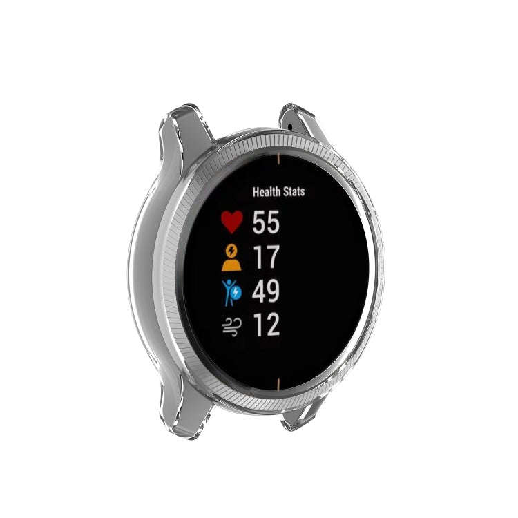 For Garmin Venu TPU Wrapped Empty Half Case Watch Case(Transparent White)