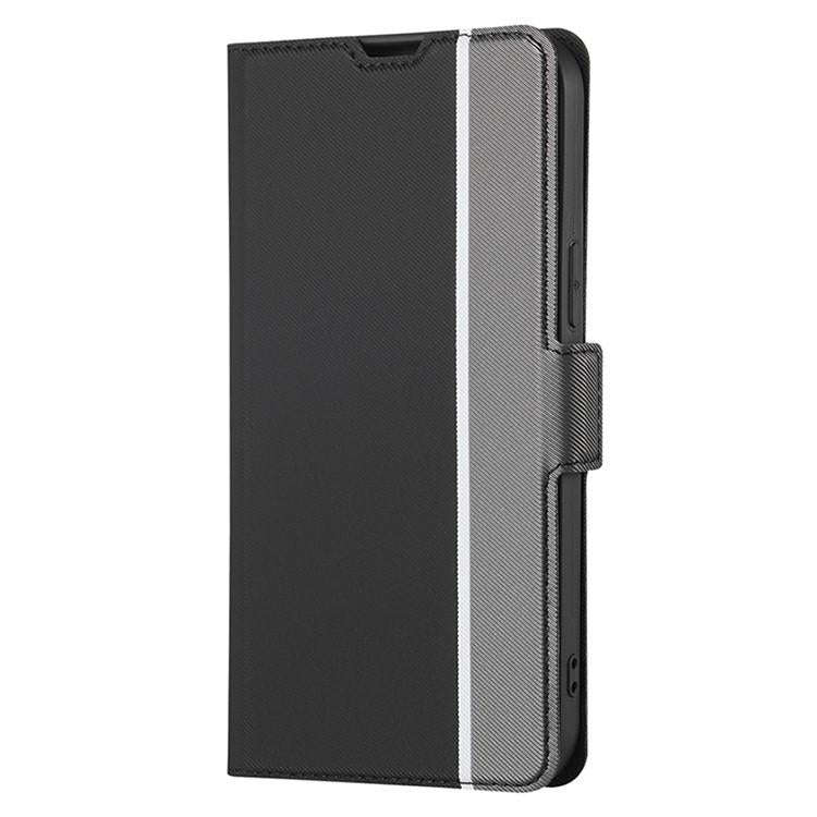 For Honor X8c 4G Twill Texture Side Button Leather Phone Case(Black)