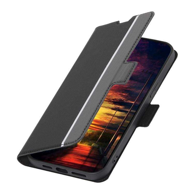 For Honor X8c 4G Twill Texture Side Button Leather Phone Case(Black)