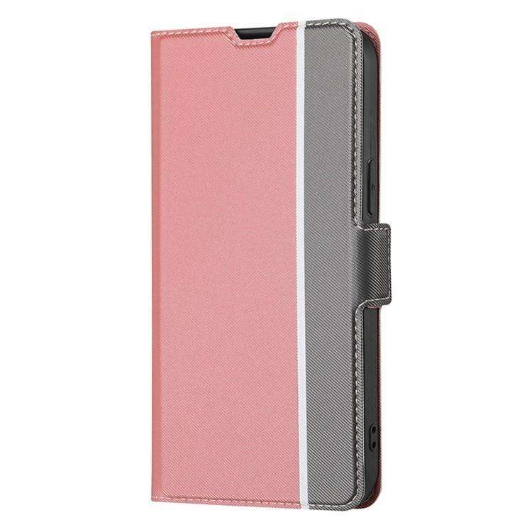 For Honor X8c 4G Twill Texture Side Button Leather Phone Case(Pink)