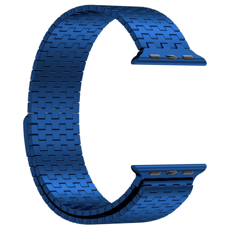 For Apple Watch 9 45mm Magnetic Buckle Stainless Steel Metal Watch Band(Blue)