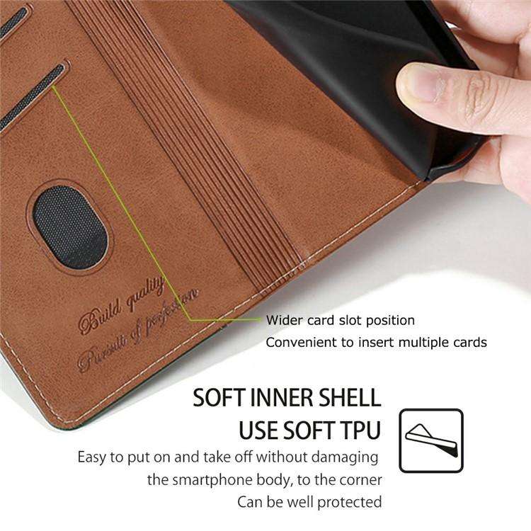 For Honor X8c 4G Contrast Color Side Buckle Leather Phone Case(Light Brown + Green)