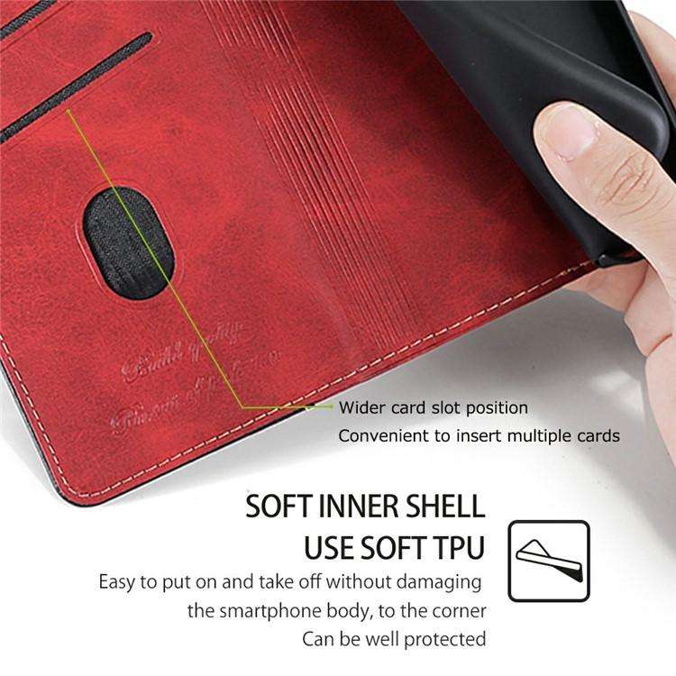 For Honor X8c 4G Contrast Color Side Buckle Leather Phone Case(Red + Black)