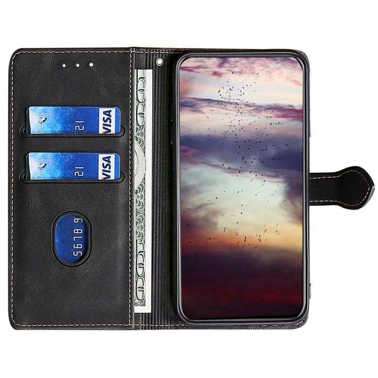 For Honor X8c 4G Skin Feel Magnetic Buckle Leather Phone Case(Black)