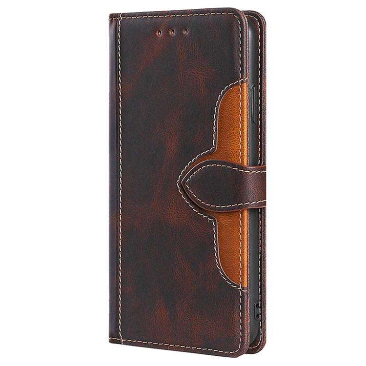For Honor X8c 4G Skin Feel Magnetic Buckle Leather Phone Case(Brown)