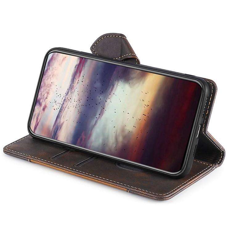For Honor X8c 4G Skin Feel Magnetic Buckle Leather Phone Case(Brown)