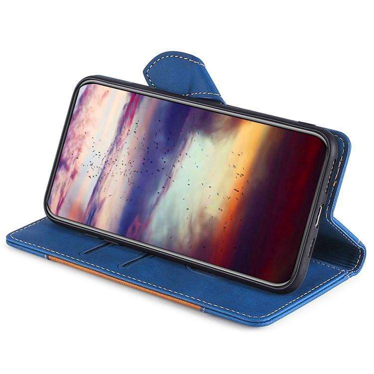 For Honor X8c 4G Skin Feel Magnetic Buckle Leather Phone Case(Blue)