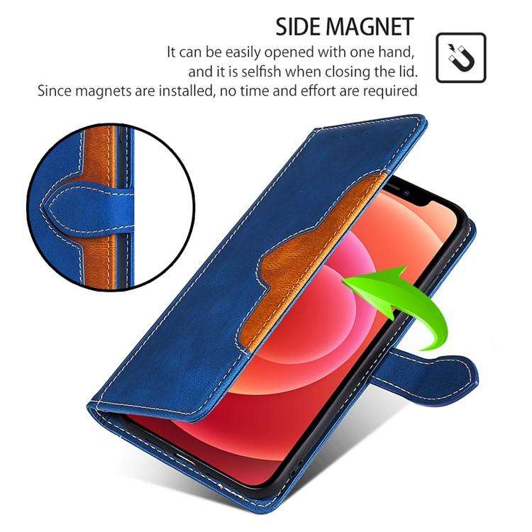 For Honor X8c 4G Skin Feel Magnetic Buckle Leather Phone Case(Blue)