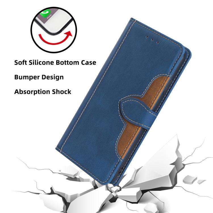 For Honor X8c 4G Skin Feel Magnetic Buckle Leather Phone Case(Blue)