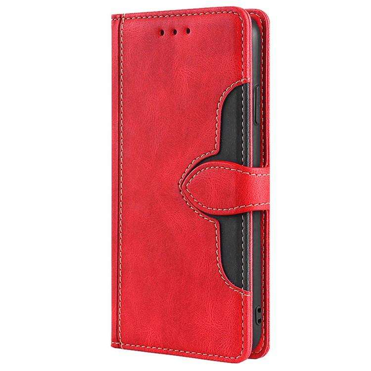 For Honor X8c 4G Skin Feel Magnetic Buckle Leather Phone Case(Red)