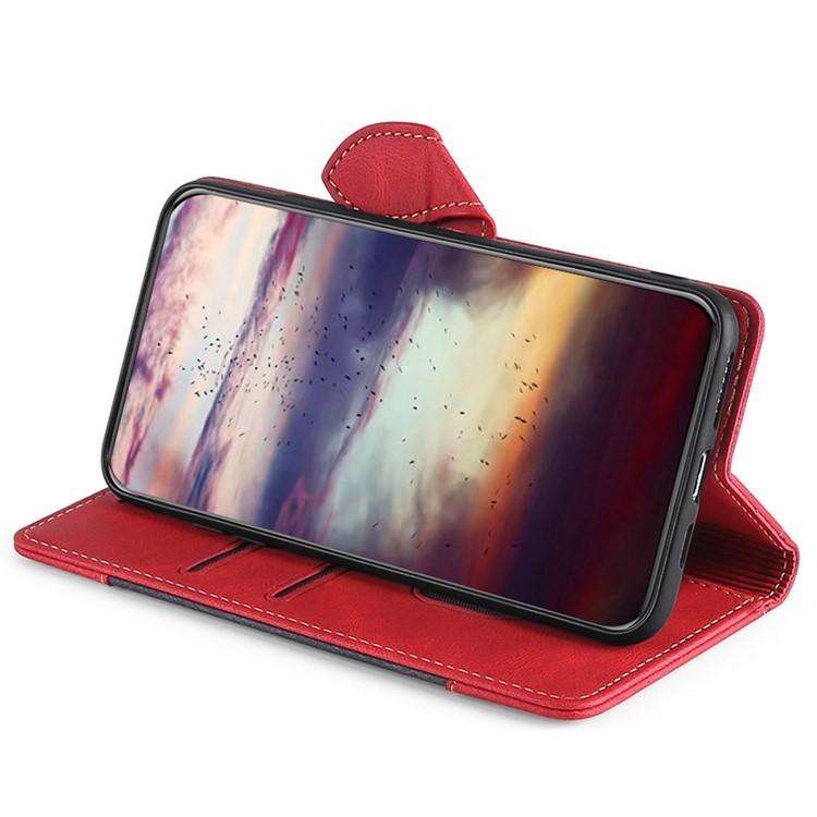 For Honor X8c 4G Skin Feel Magnetic Buckle Leather Phone Case(Red)