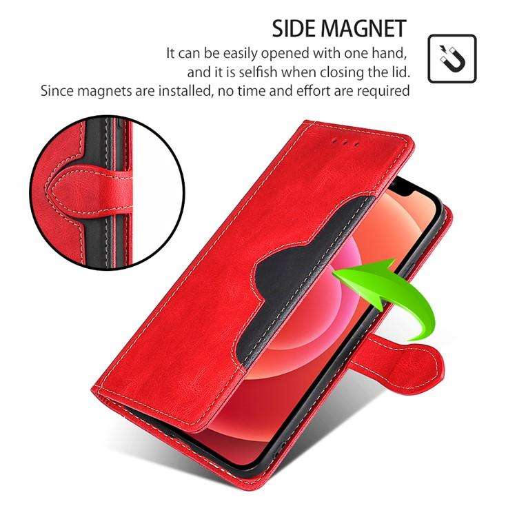For Honor X8c 4G Skin Feel Magnetic Buckle Leather Phone Case(Red)
