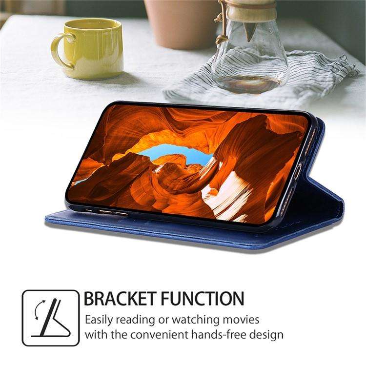 For Honor X8c 4G Cow Texture Magnetic Leather Phone Case(Blue)