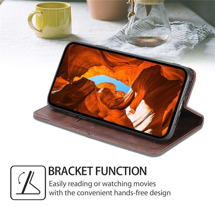 For Honor X8c 4G Cow Texture Magnetic Leather Phone Case(Dark Brown)