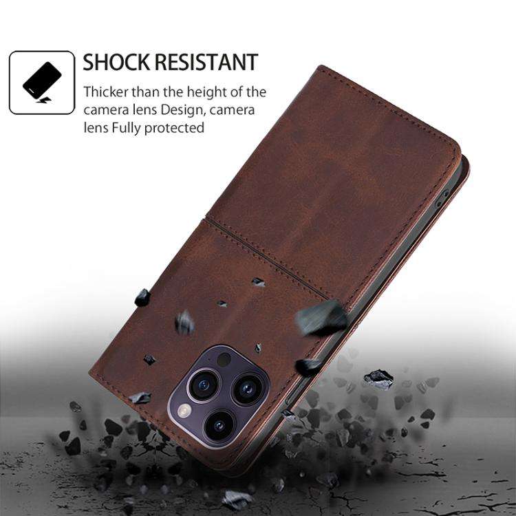 For Honor X8c 4G Cow Texture Magnetic Leather Phone Case(Dark Brown)