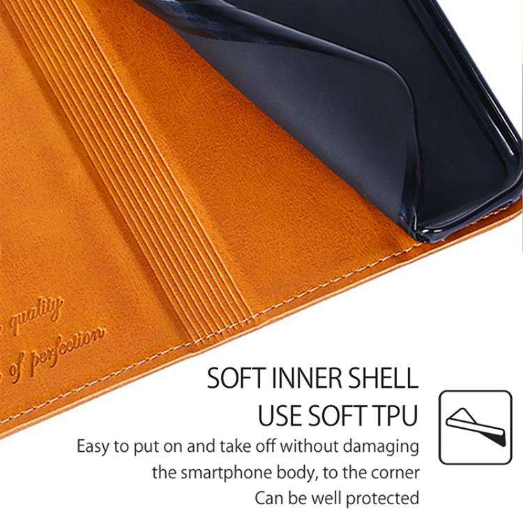 For Honor X8c 4G Cow Texture Magnetic Leather Phone Case(Light Brown)