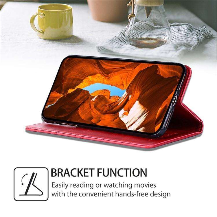 For Honor X8c 4G Cow Texture Magnetic Leather Phone Case(Red)
