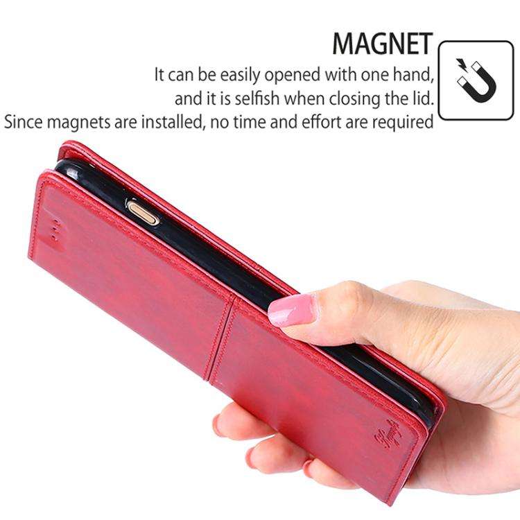 For Honor X8c 4G Cow Texture Magnetic Leather Phone Case(Red)