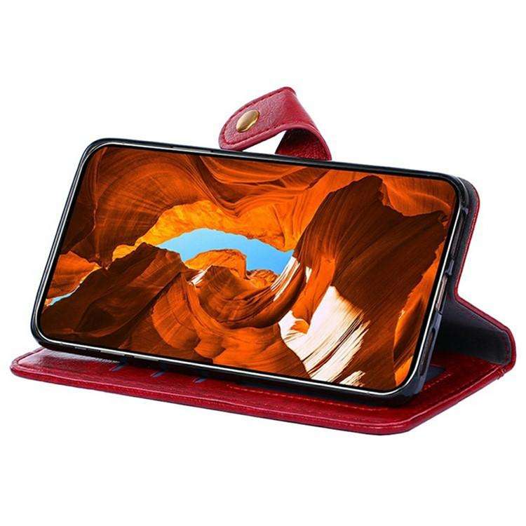 For Honor X8c 4G Zipper Bag Leather Phone Case(Red)