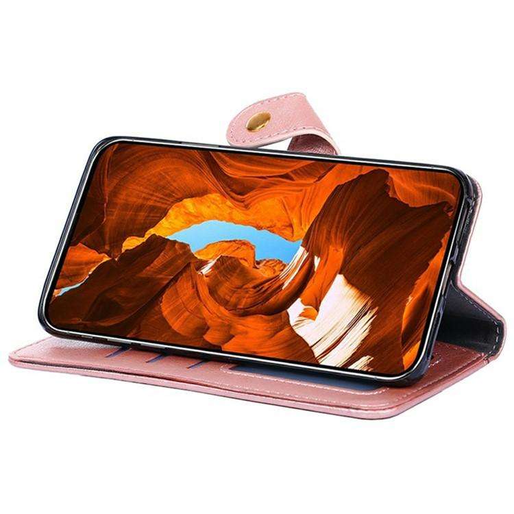 For Honor X8c 4G Zipper Bag Leather Phone Case(Rose Gold)