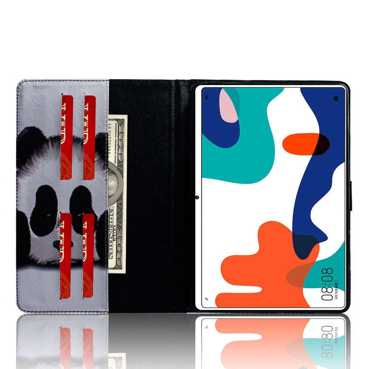 For Huawei MatePad Colored Drawing Pattern Horizontal Flip PU Leather Case with Holder & Card Slo...