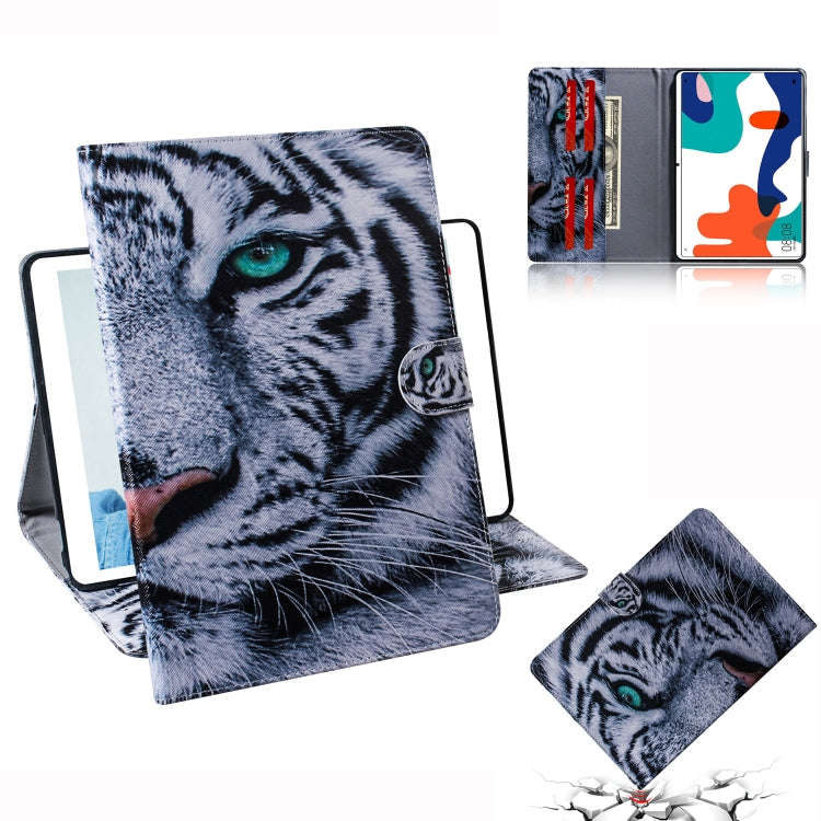 For Huawei MatePad Colored Drawing Pattern Horizontal Flip PU Leather Case with Holder & Card Slo...