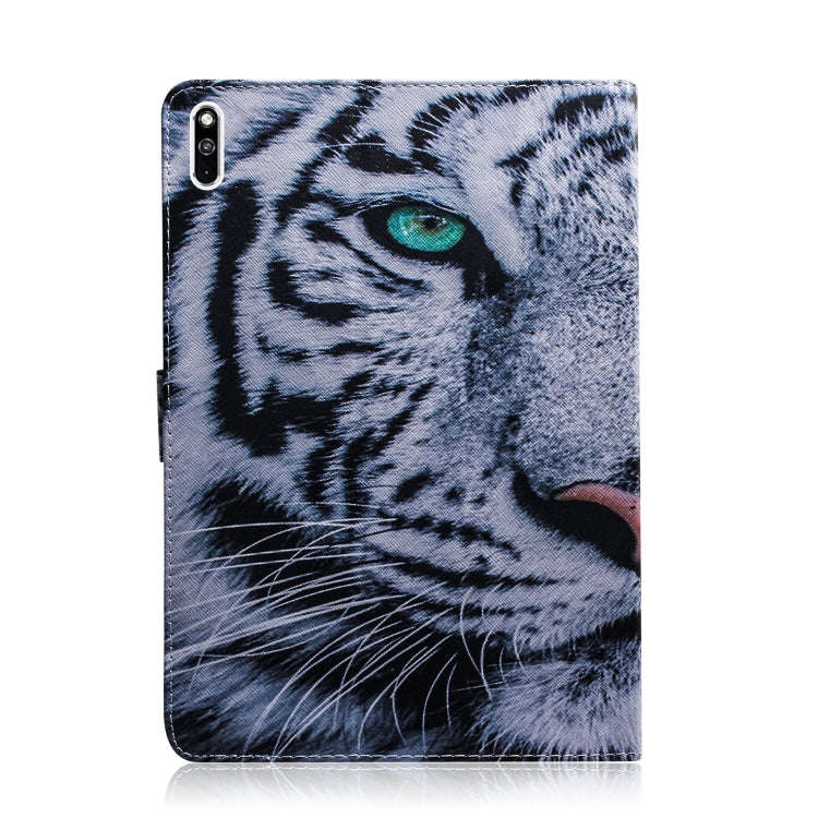 For Huawei MatePad Colored Drawing Pattern Horizontal Flip PU Leather Case with Holder & Card Slo...