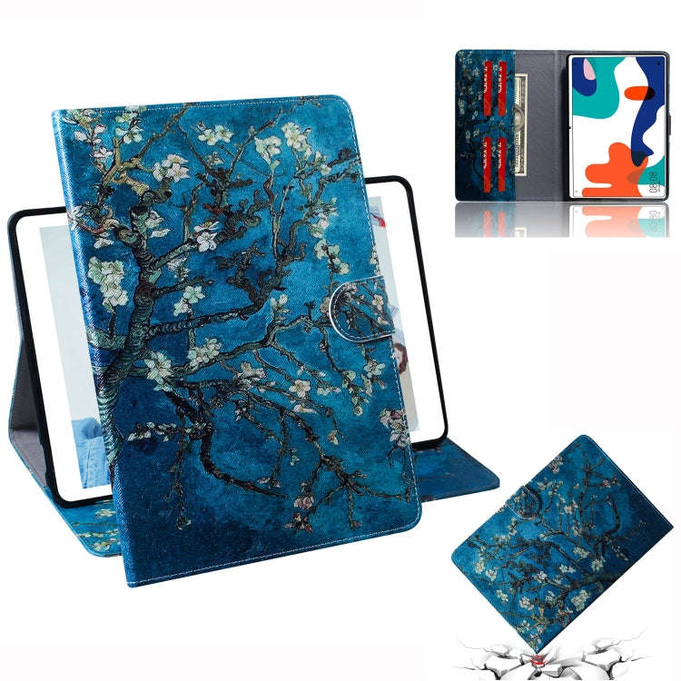 For Huawei MatePad Colored Drawing Pattern Horizontal Flip PU Leather Case with Holder & Card Slo...